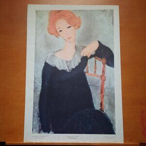 Art Print, "woman with Red Hair" by Amedeo Modigliani